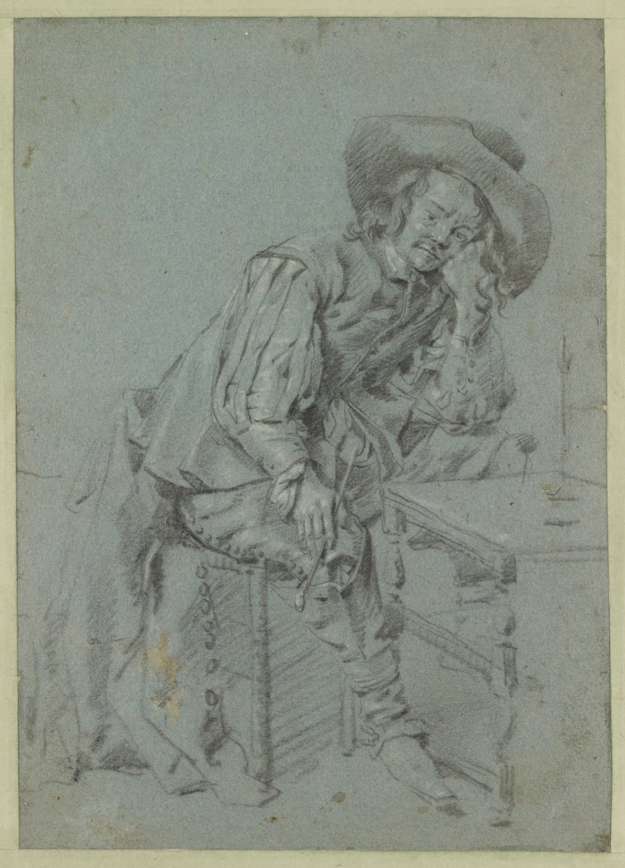 Un uomo seduto con una pipa da Gabriel Metsu