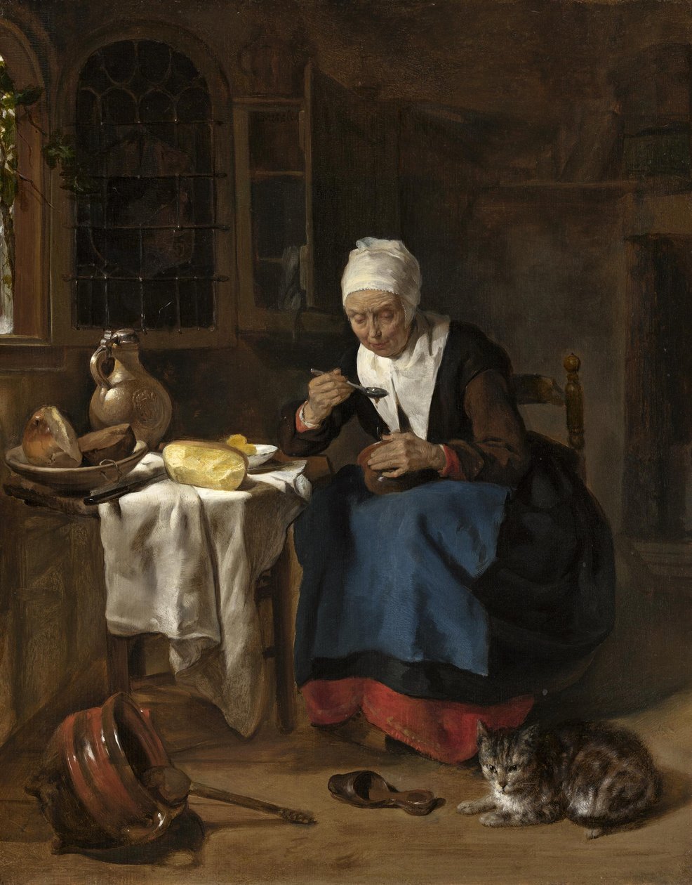 Anziana che mangia il porridge da Gabriel Metsu