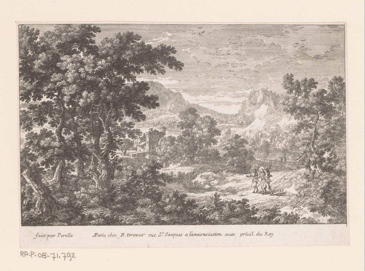 Cristo e i discepoli di Emmaus da Gabriel Perelle