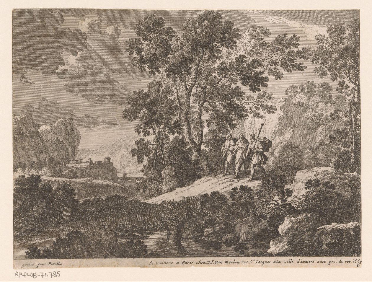 Cristo e i discepoli di Emmaus da Gabriel Perelle