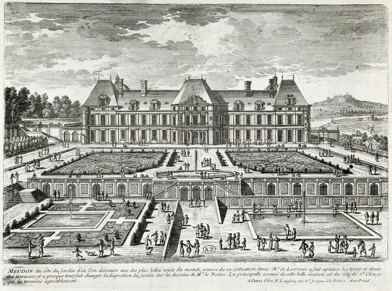 Veduta del castello di Meudon - di Perelle, fine XVII secolo da Gabriel Perelle