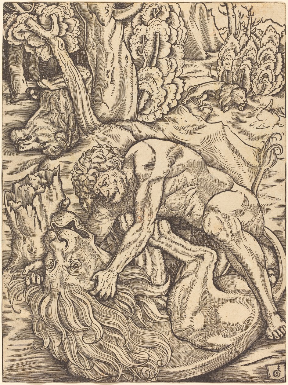 Ercole e il leone di Nemea da Gabriel Salmon