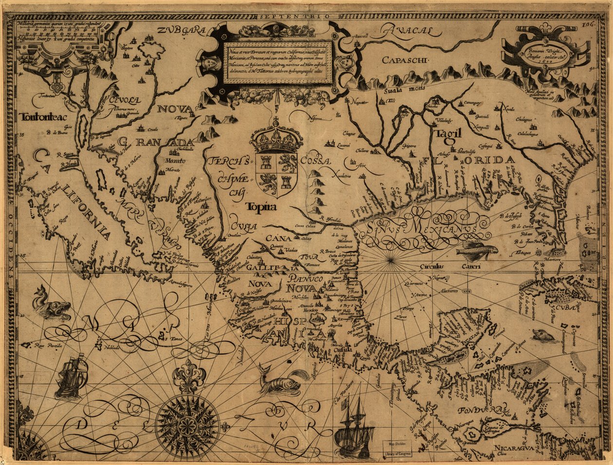 Nova et rece terraum et regnorum Californae, nouae Hispaiae Mexicanae, et Peruviae da Gabriel Tatton