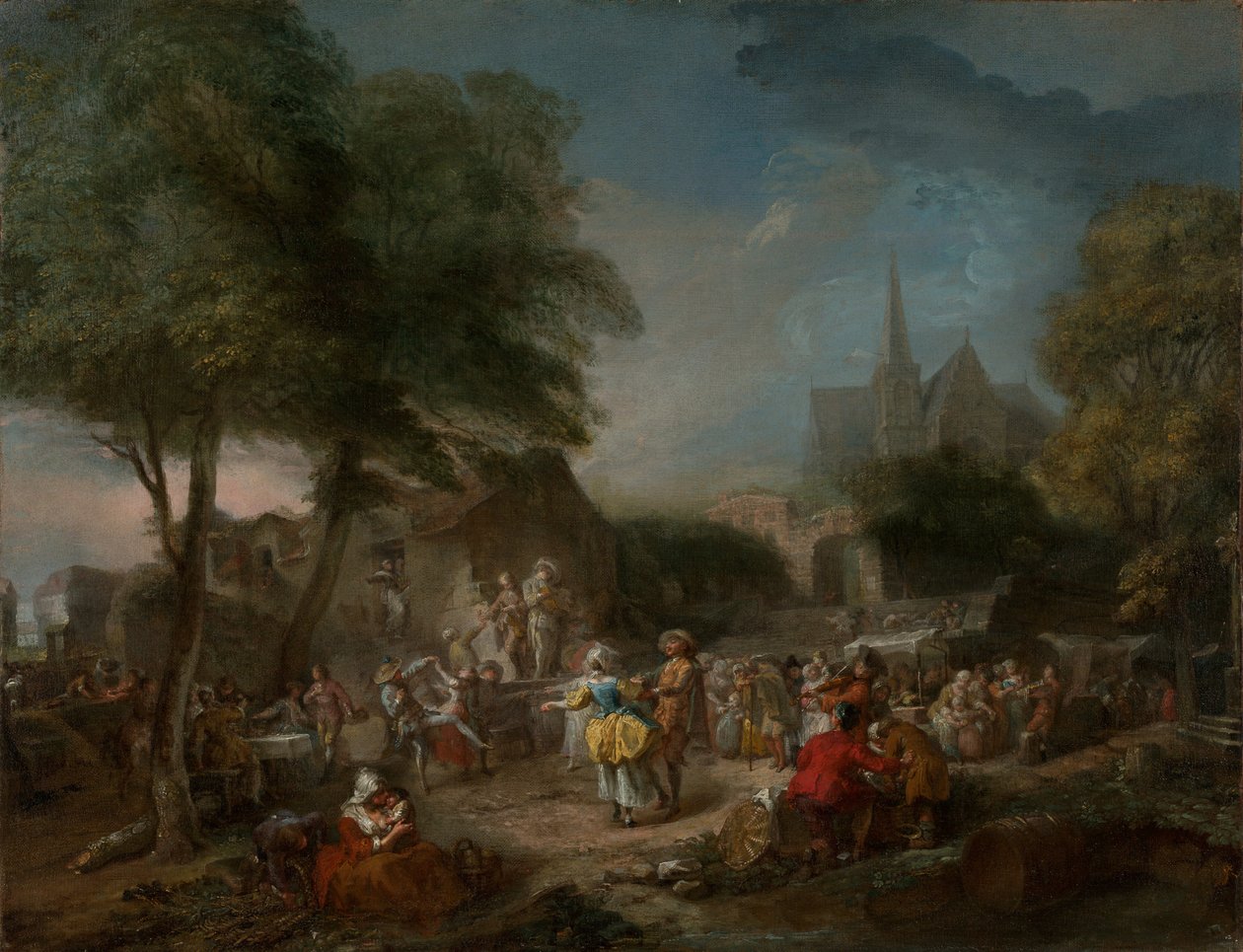La danza di campagna, 1760-1762 circa (olio su tela) da Gabriel de Saint-Aubin