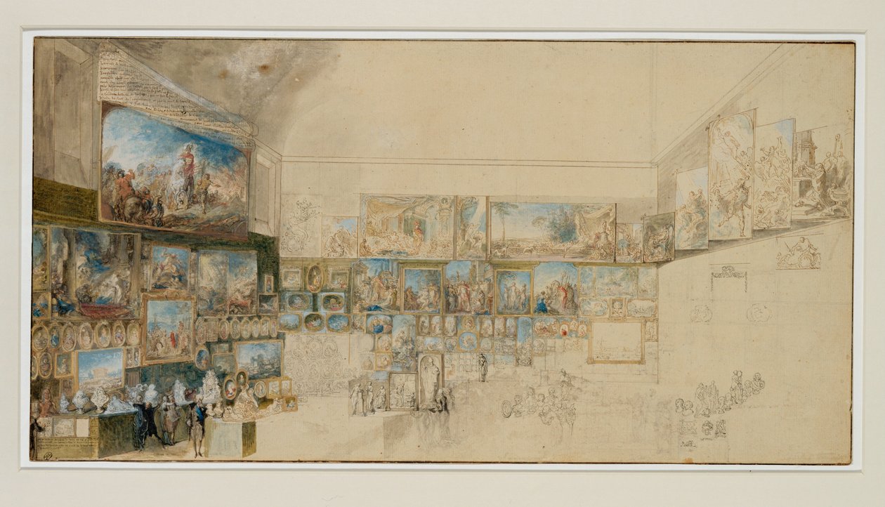 Veduta del Salone del 1765 ... da Gabriel de Saint-Aubin