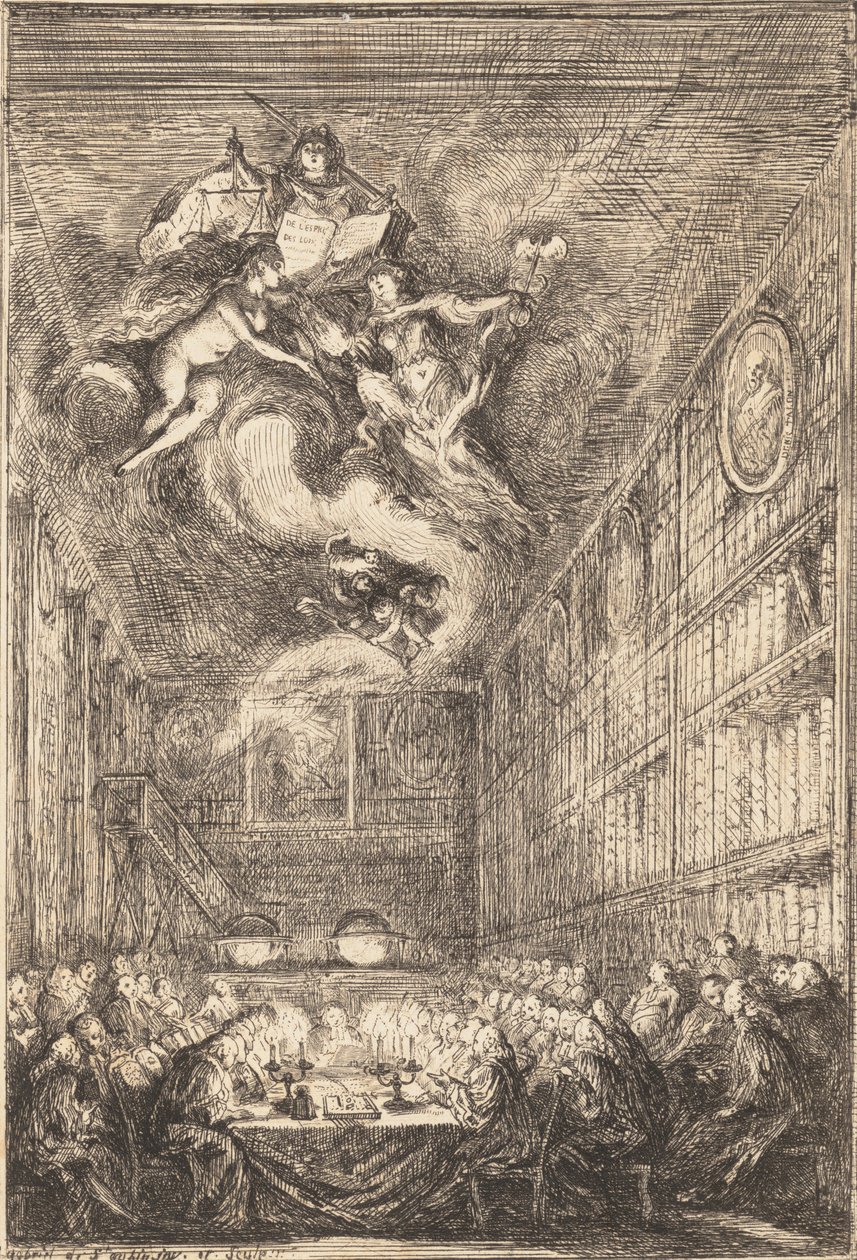 Una Conferenza di Avvocati, 1776 da Gabriel de Saint Aubin