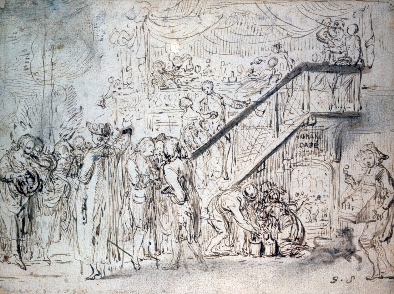 Le Grand Café 1759 da Gabriel de Saint Aubin