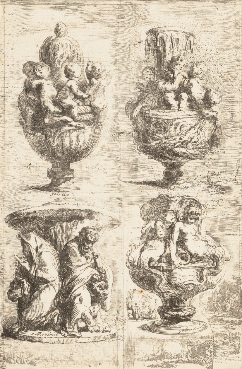 I Quattro Vasi, 1754 da Gabriel de Saint Aubin