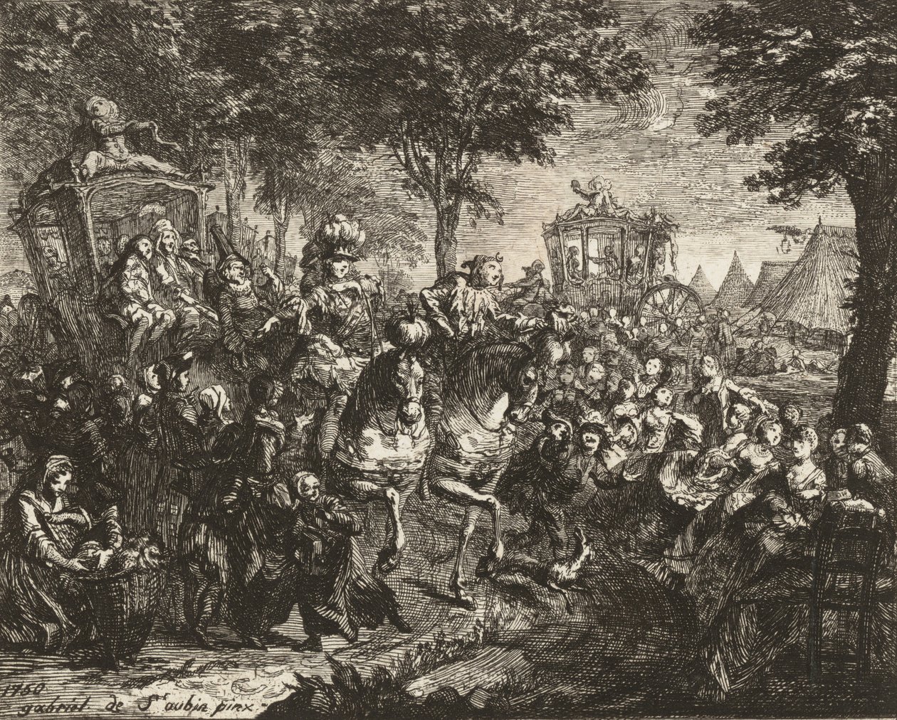 Vista della Fiera di Beson da Gabriel de Saint Aubin