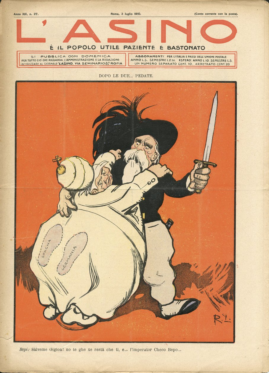 Illustrazione di Galantara (1865-1937) per la Copertina di L