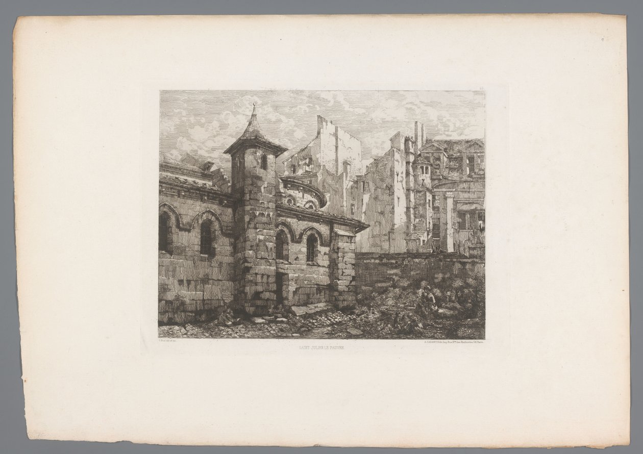 Veduta di Saint-Julien-le-Pauvre da Gabrielle Marie Niel