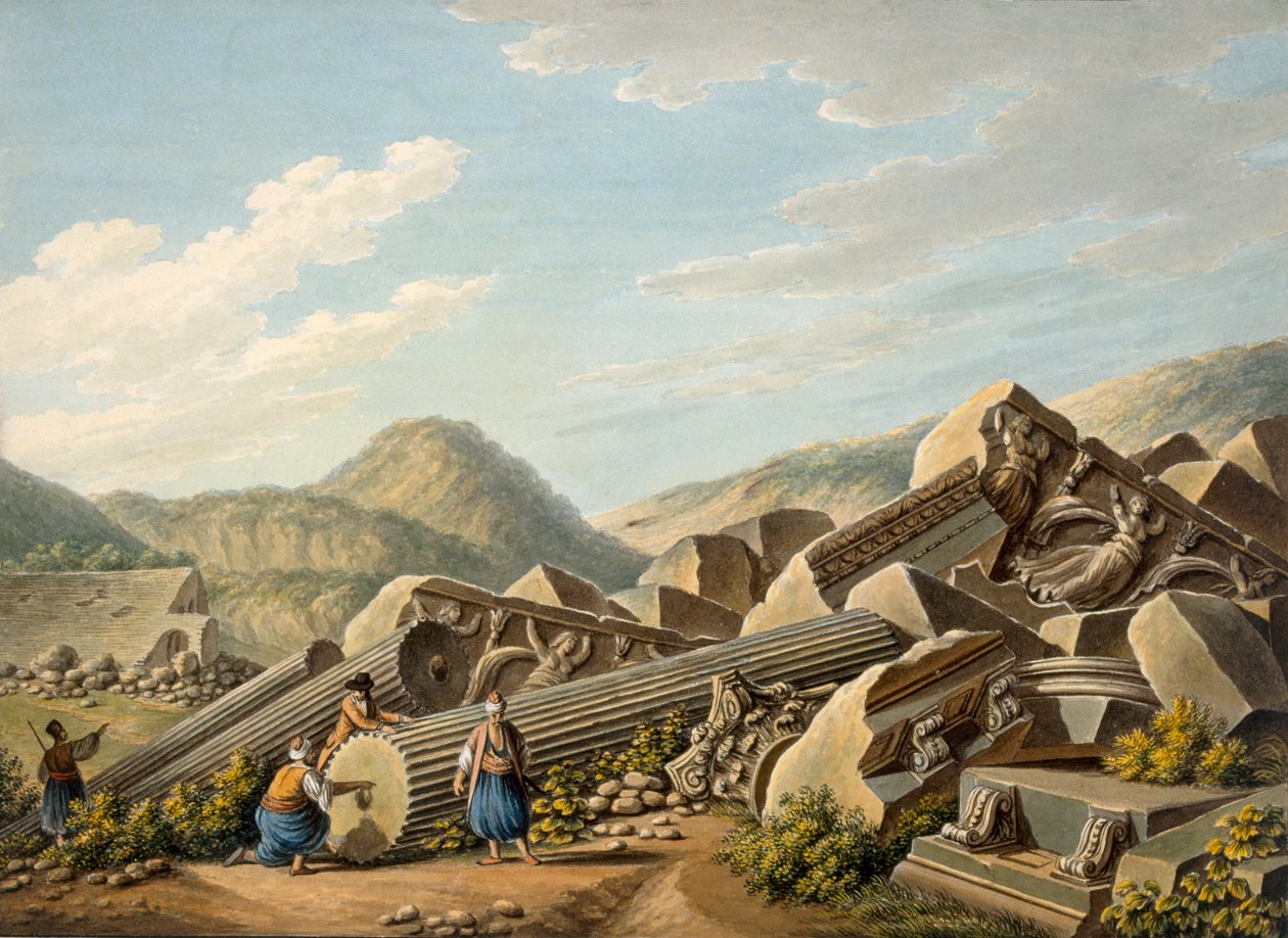 Rovine di un tempio romano a Efeso, 1790s da Gaetano Mercati