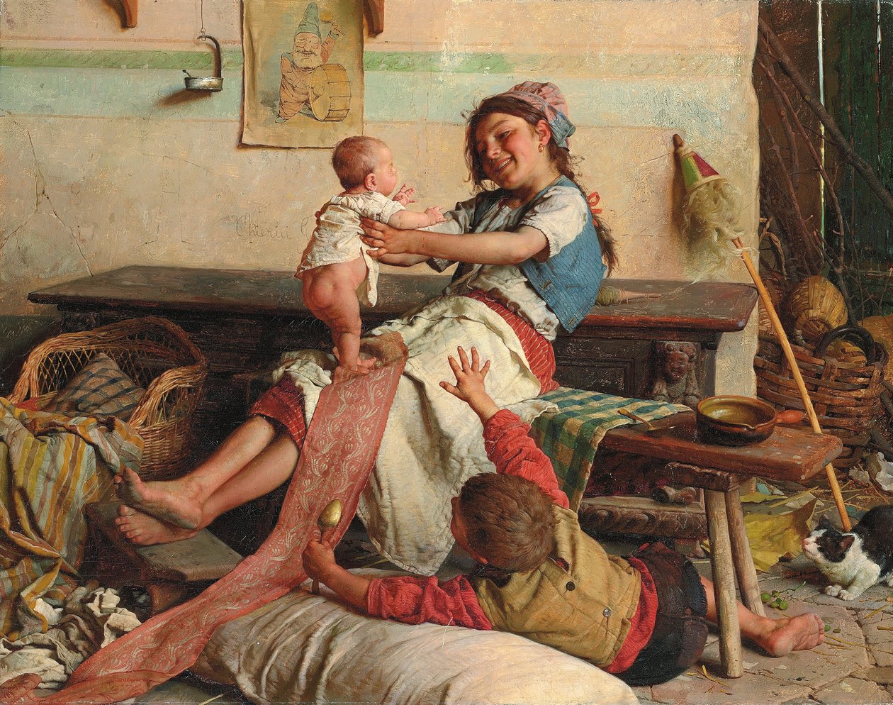 Affetto fraterno, c. 1900 da Gaetano Chierici