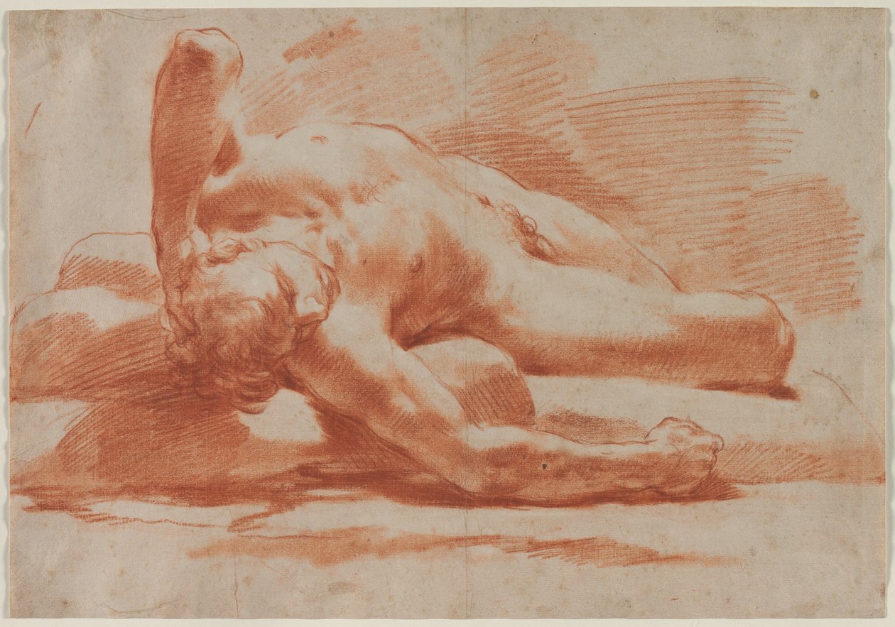 Nudo maschile reclinato, seconda metà del 18° secolo da Gaetano Gandolfi
