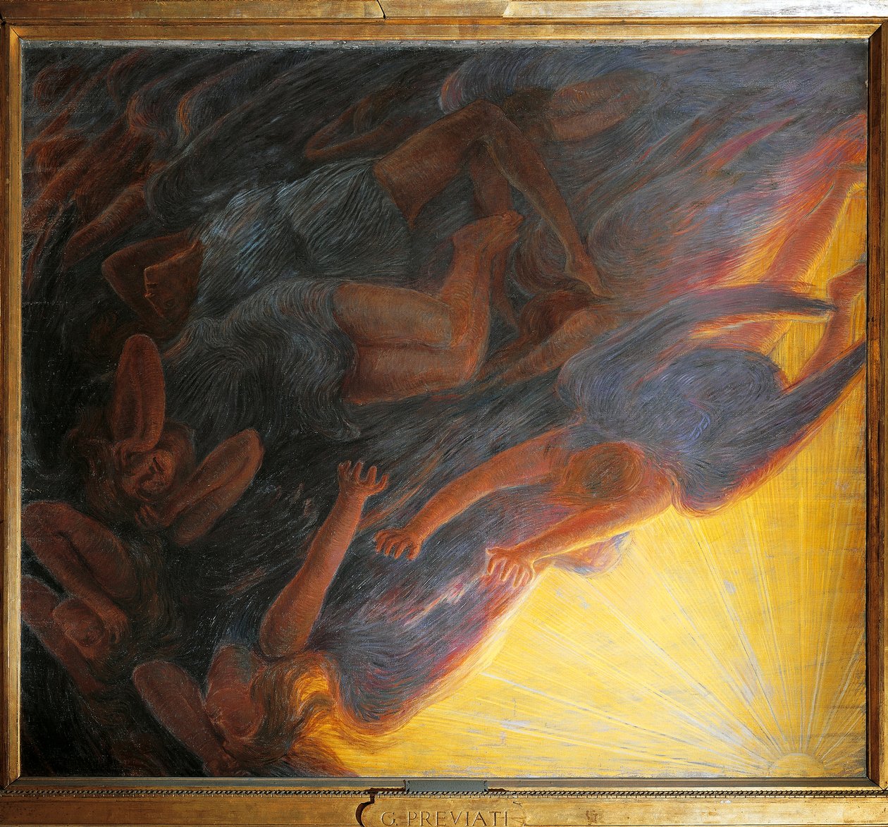 Caduta degli angeli, pannello centrale del trittico da Gaetano Previati