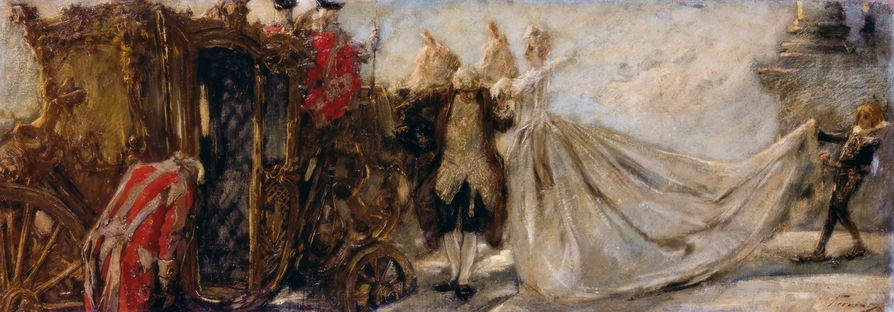 Uscendo dalla chiesa da Gaetano Previati