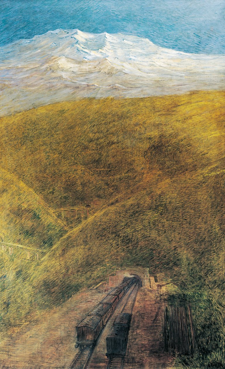 Tunnel nelle Alpi da Gaetano Previati