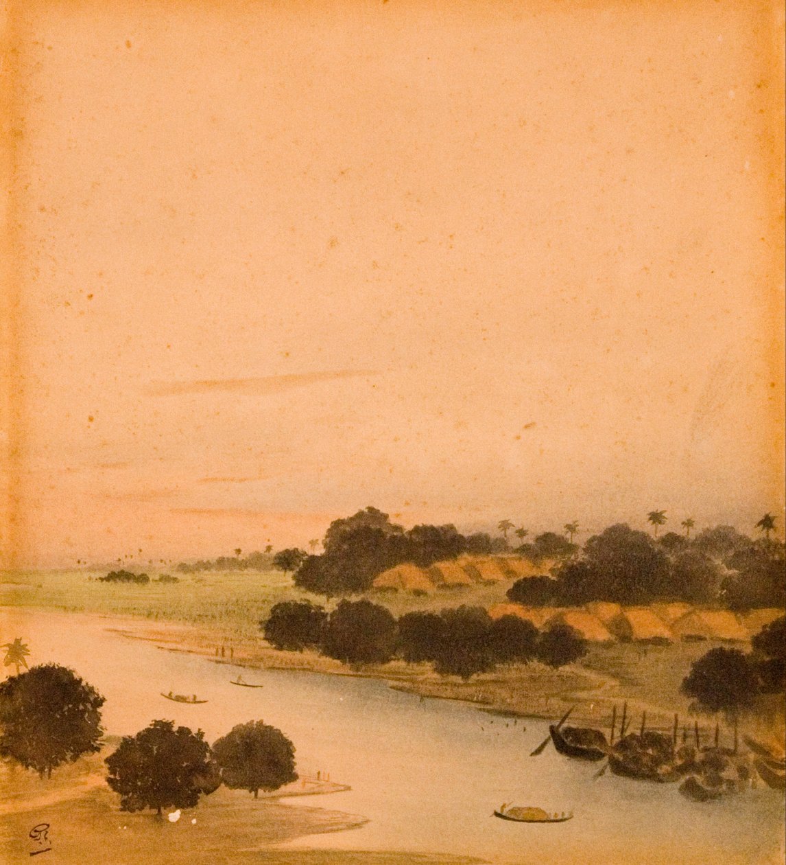 Vista del fiume da Gaganendranath Tagore