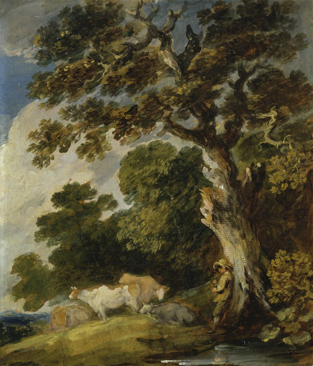 Paesaggio Boschivo con Bovini e Mandriani da Gainsborough Dupont