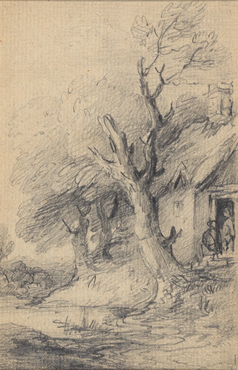 Cottage e alberi da Gainsborough Dupont