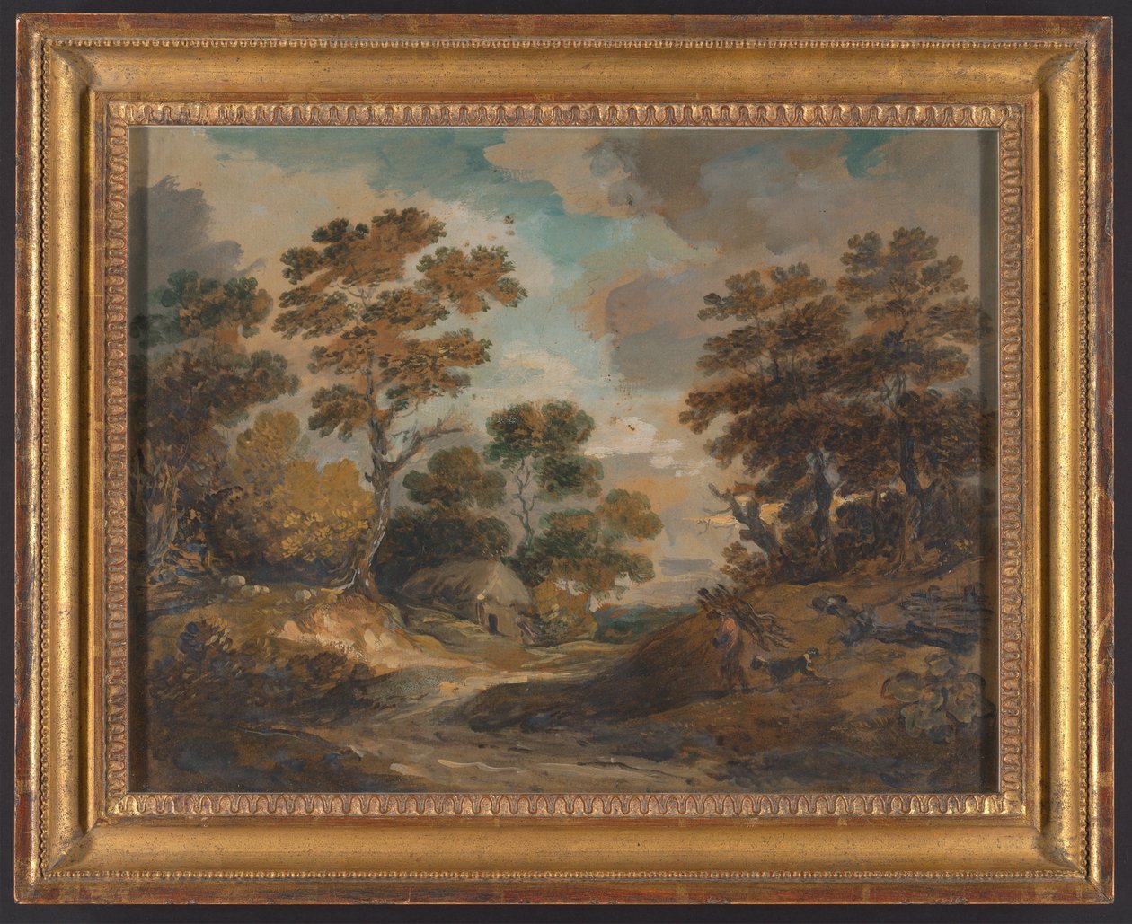 Landschaft: Mann mit Reisigbündeln da Gainsborough Dupont