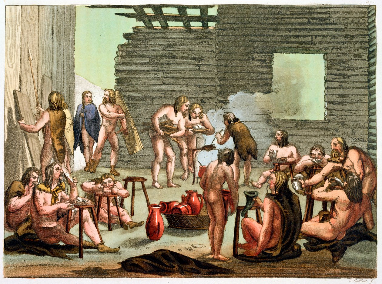 Un antico campo celtico o gallico, c.1800-18 da Gallo Gallina
