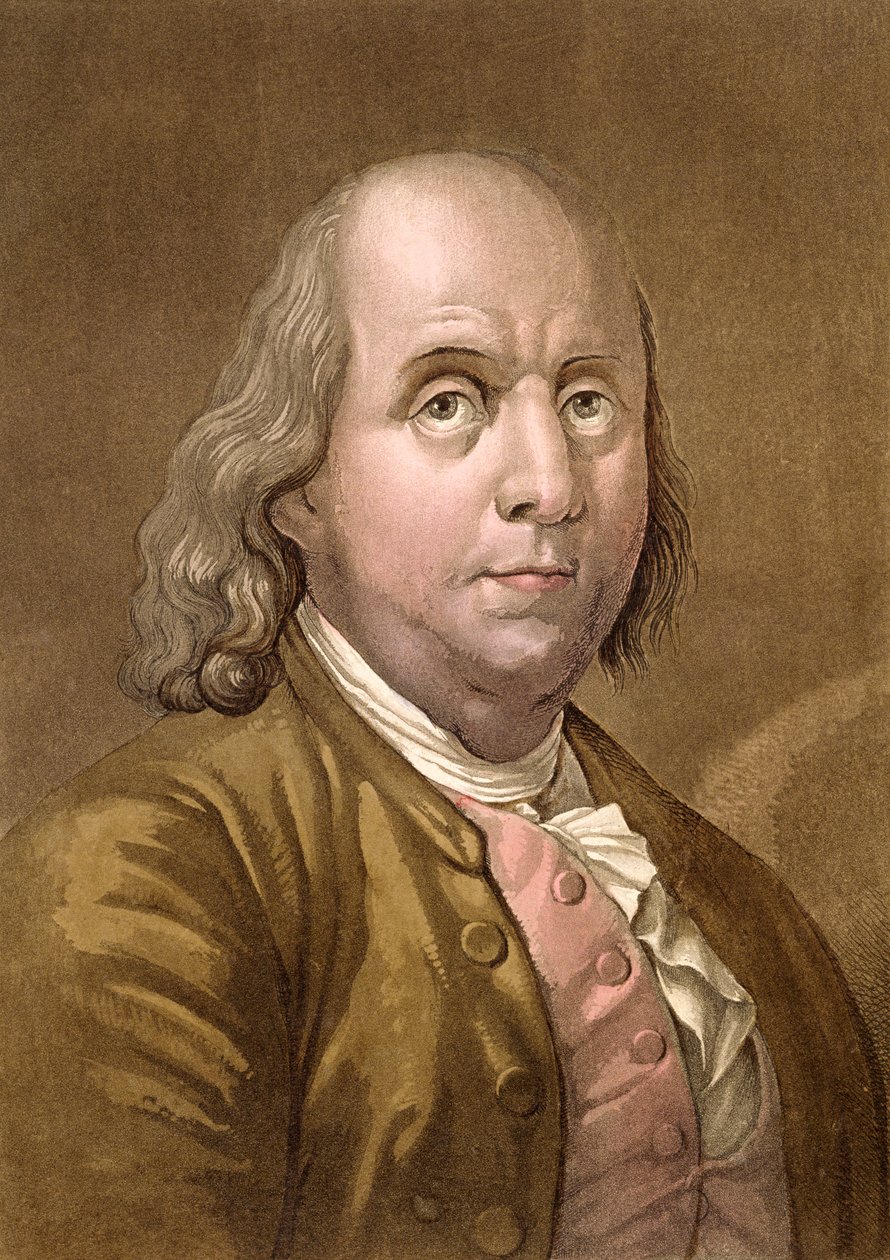Ritratto di Benjamin Franklin, da 