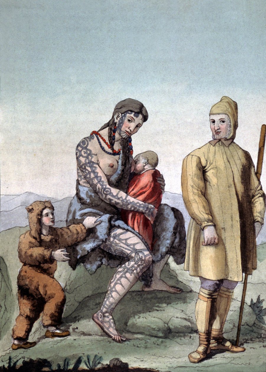 Famiglia Chukchi, c1810 da Gallo Gallina