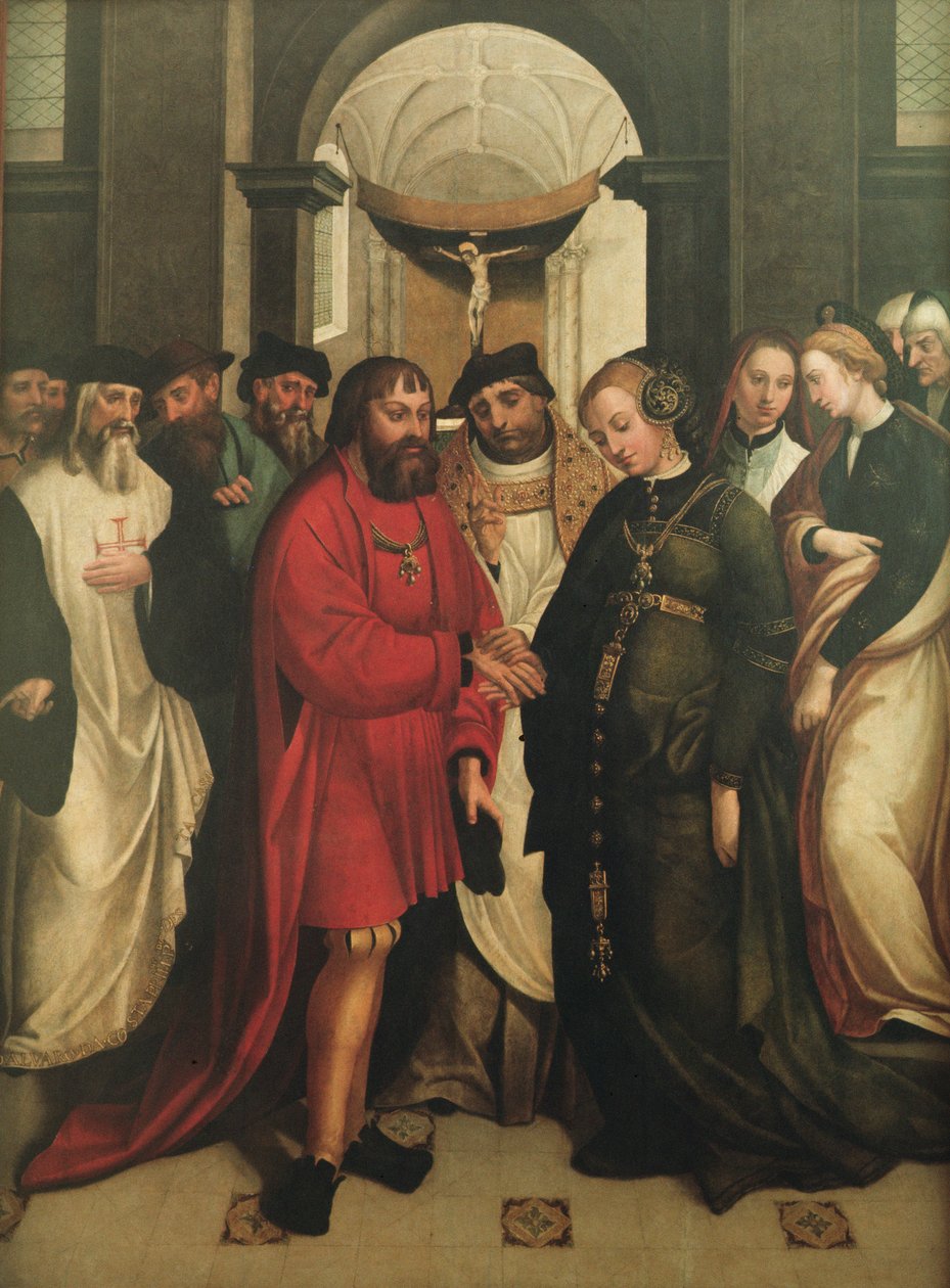 Matrimonio di Manuel e Maria, 1541 da Garcia Fernandes