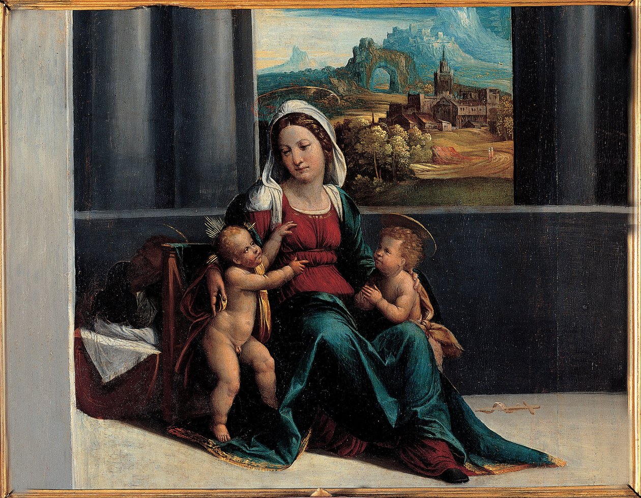 Madonna col Bambino e San Giovanni da Garofalos workshop