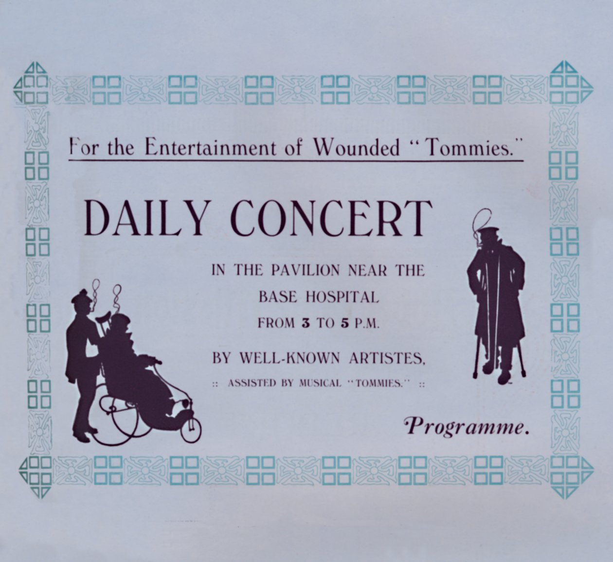 Pubblicità per un concerto, 1917 da Garratt and Atkinson