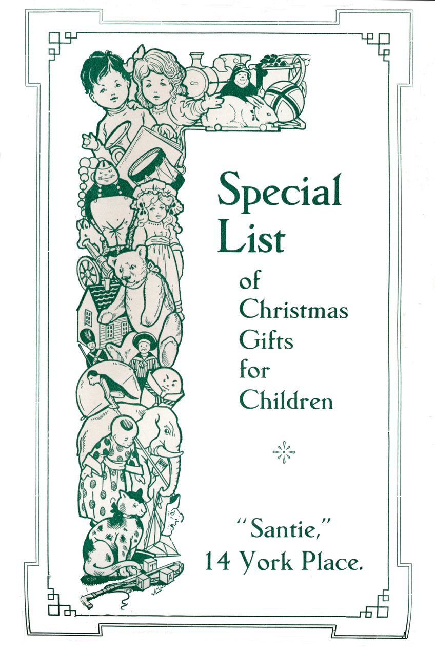 Lista speciale di regali di Natale per bambini, 1917 da Garratt and Atkinson