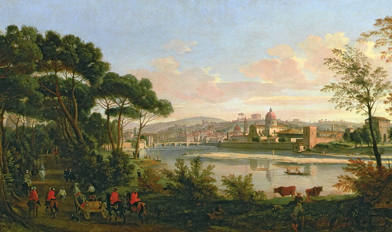Veduta di Firenze dalle Cascine da Gaspar van Wittel