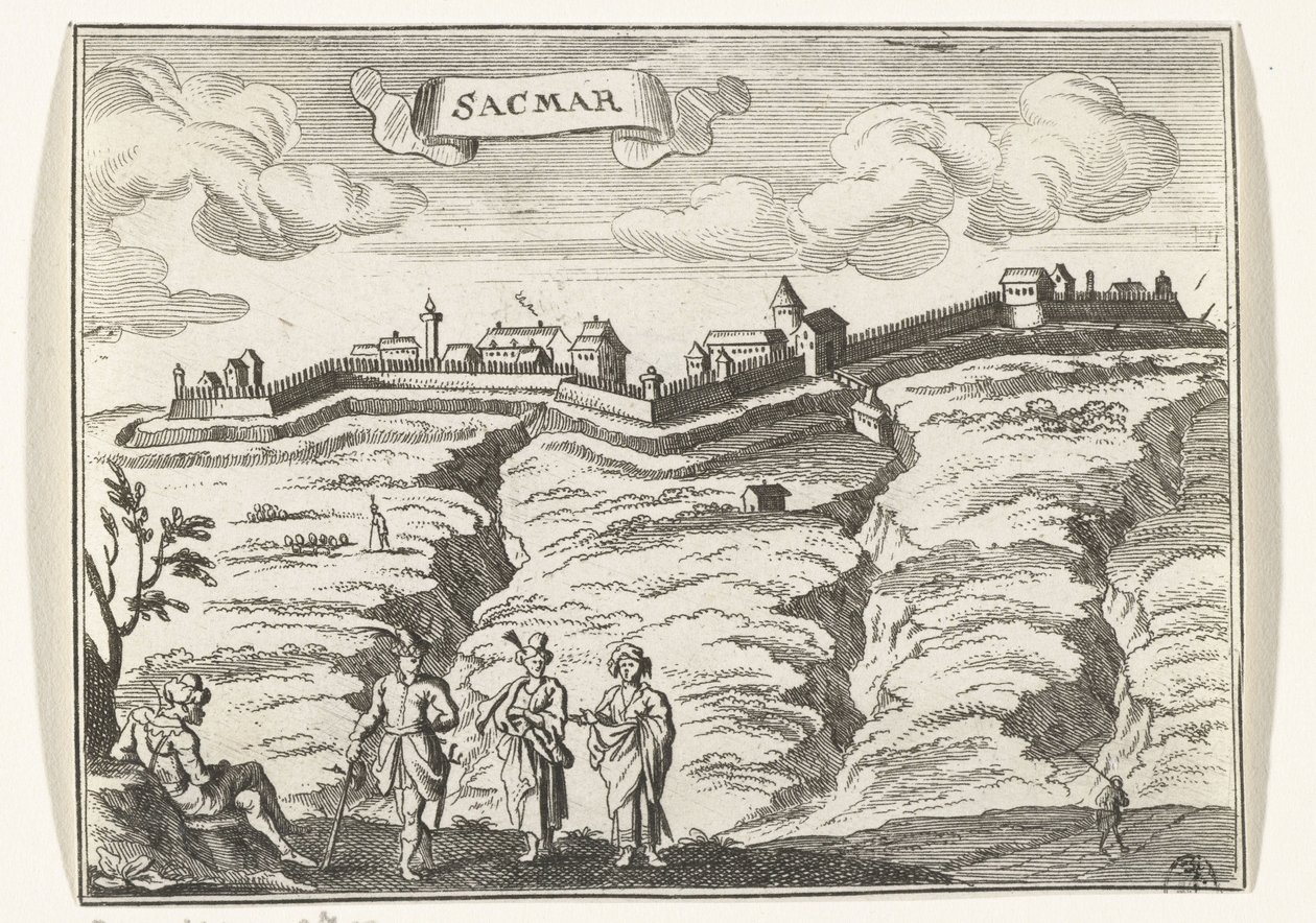 Veduta di Satu Mare da Gaspar Bouttats