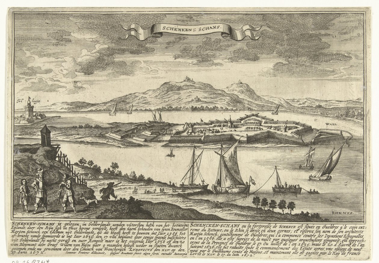 Vista su Schenkenschans da Gaspar Bouttats