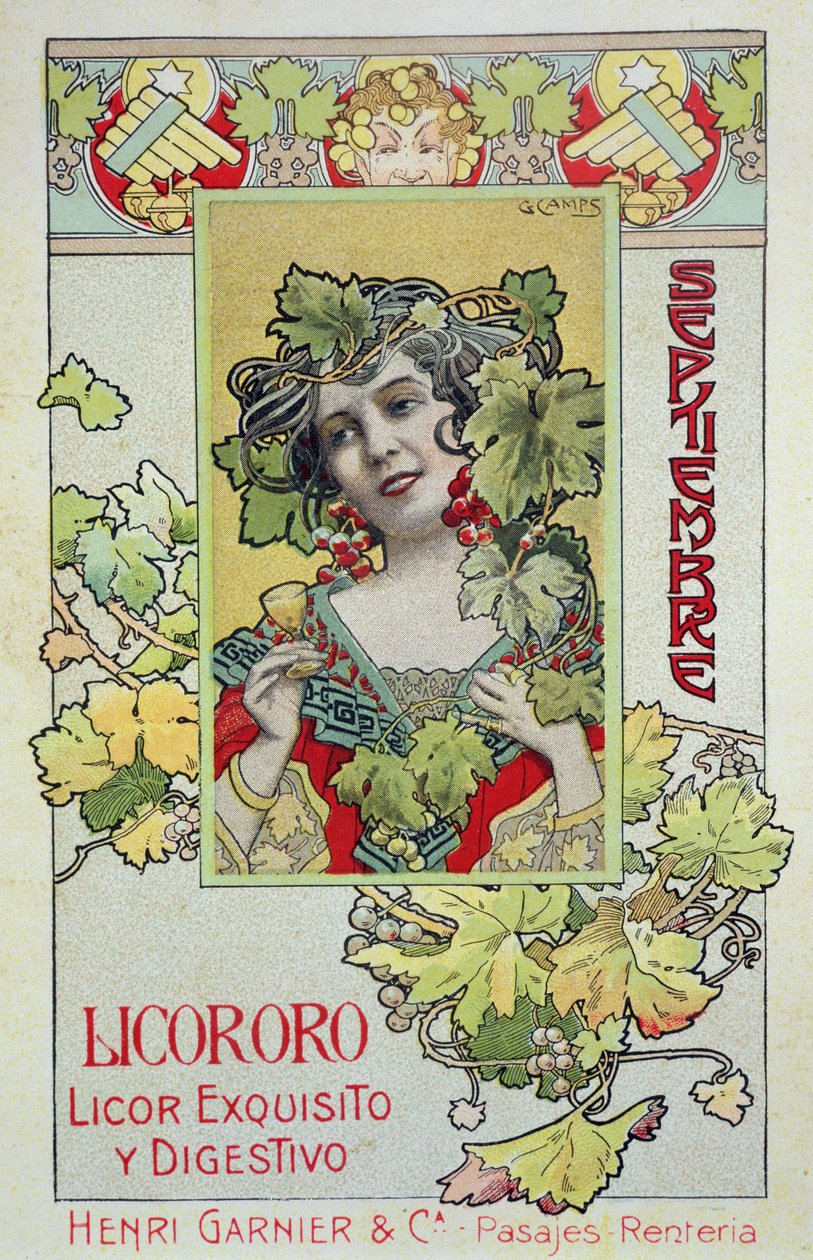 Settembre, da un calendario per Henri Garnier & Co. da Gaspar Camps Junyent