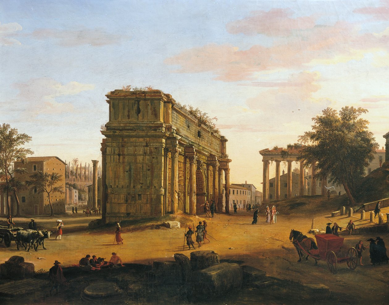 Arco di Settimio Severo a Roma (dettaglio) da Gaspar van Wittel