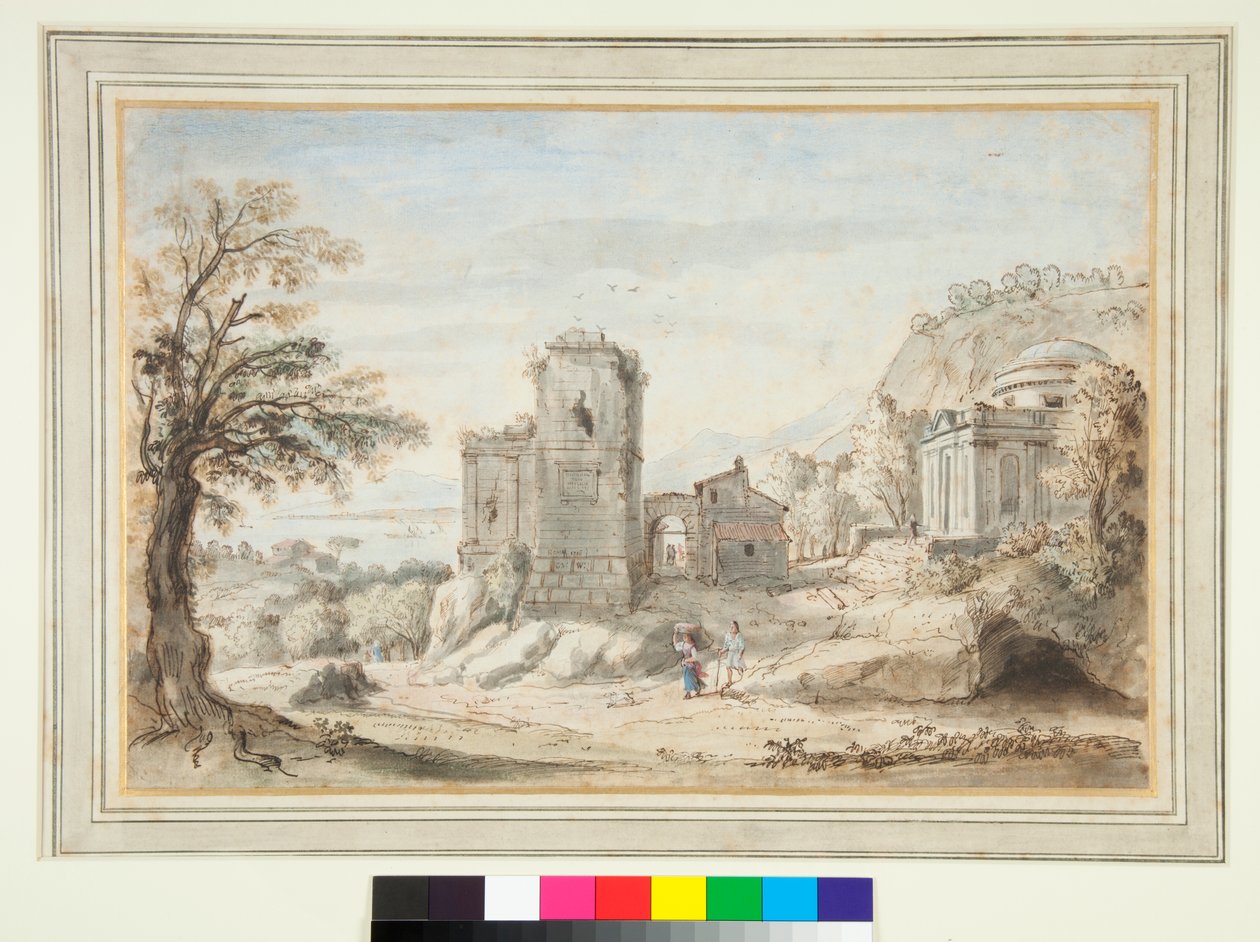 Paesaggio con rovine e un tempio da Gaspar van Wittel