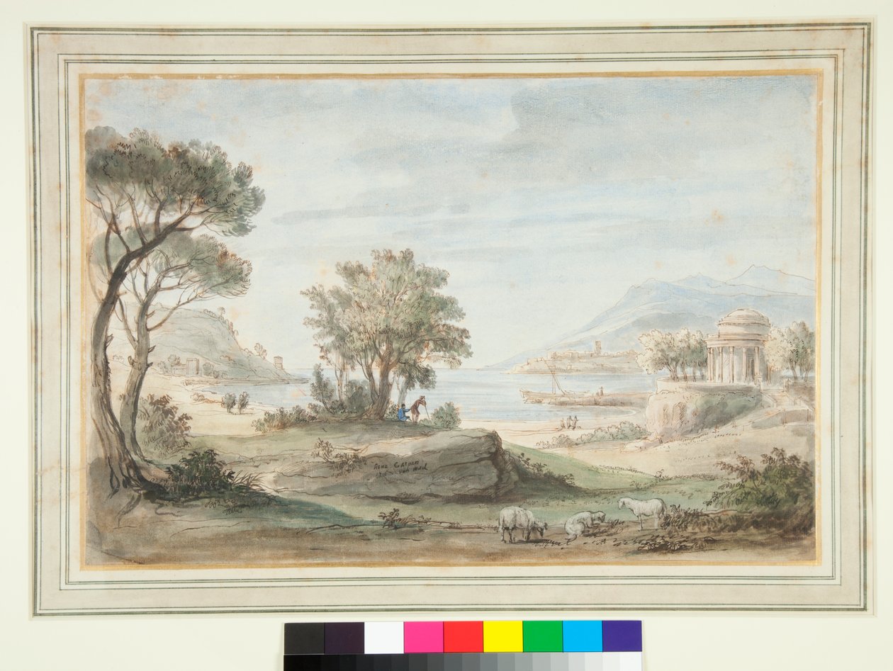 Paesaggio con un tempio rotondo da Gaspar van Wittel