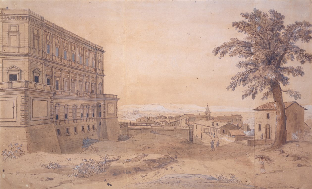 Il Palazzo Farnese a Caprarola da Gaspar van Wittel