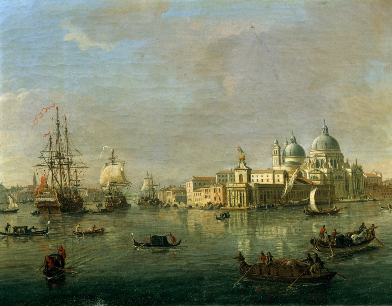 Veduta di Venezia con Giudecca e Dogana (dettaglio) da Gaspar van Wittel