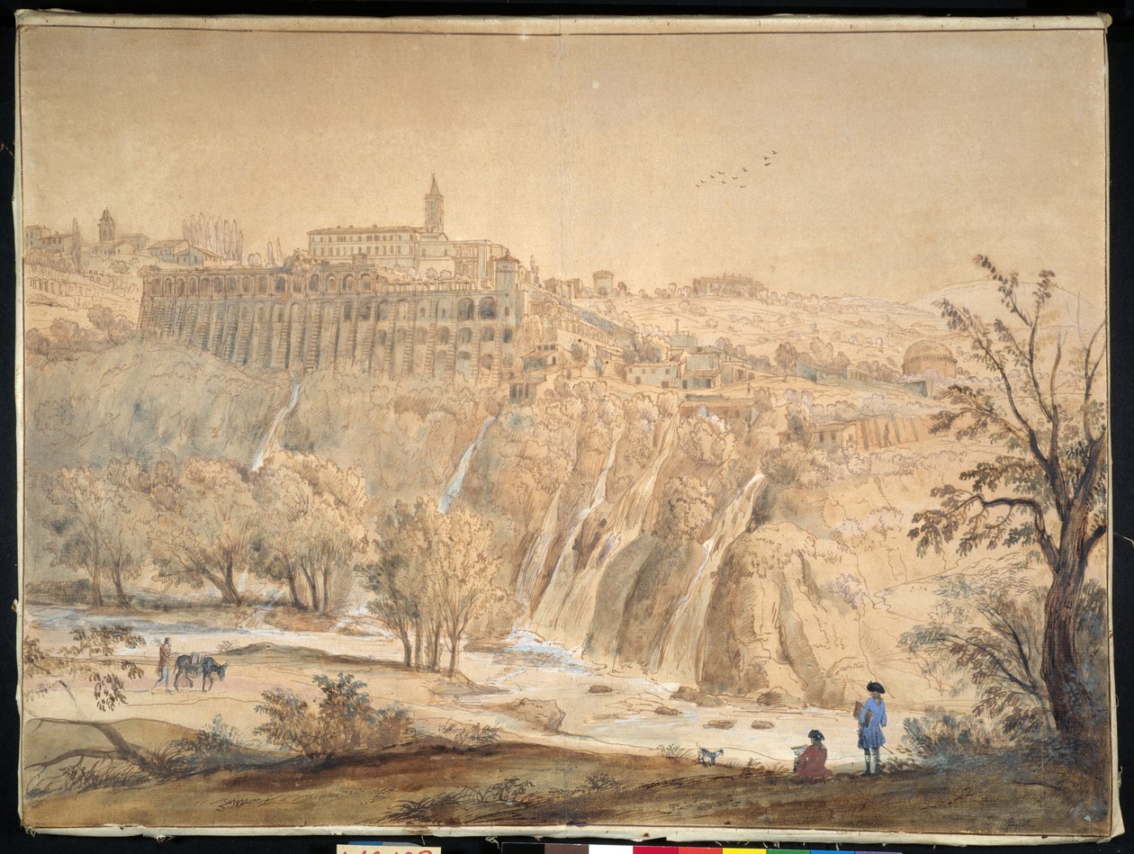 Veduta del Monastero Basiliano a Grottaferrata, Roma da Gaspar van Wittel
