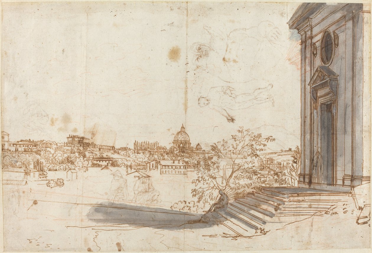 Veduta di Roma da Santa Maria del Priorato da Gaspar van Wittel