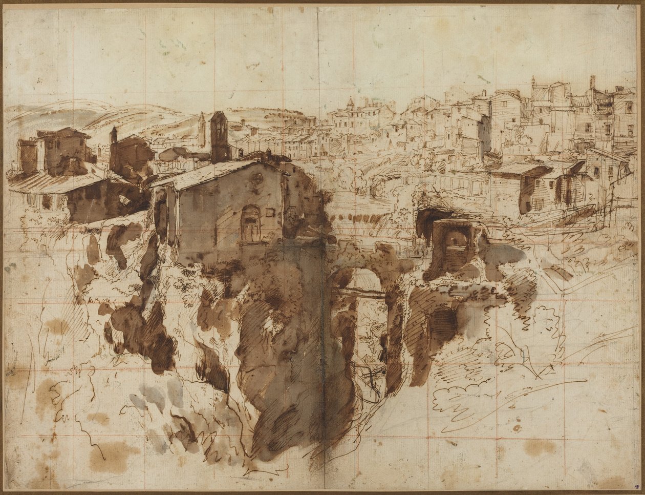 La cascata e la città di Tivoli da Gaspar van Wittel