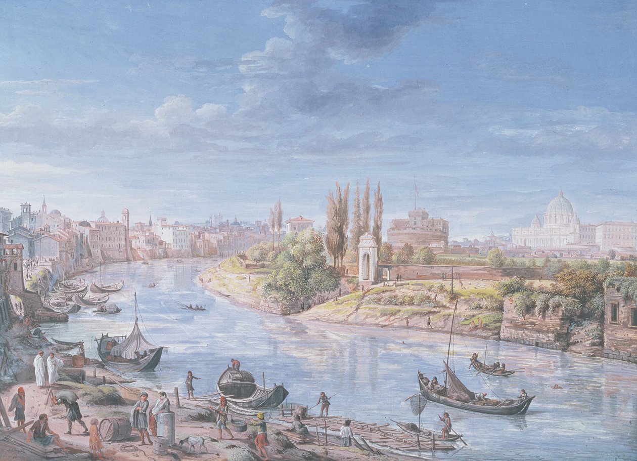 Veduta di Roma con San Pietro e Castel Sant