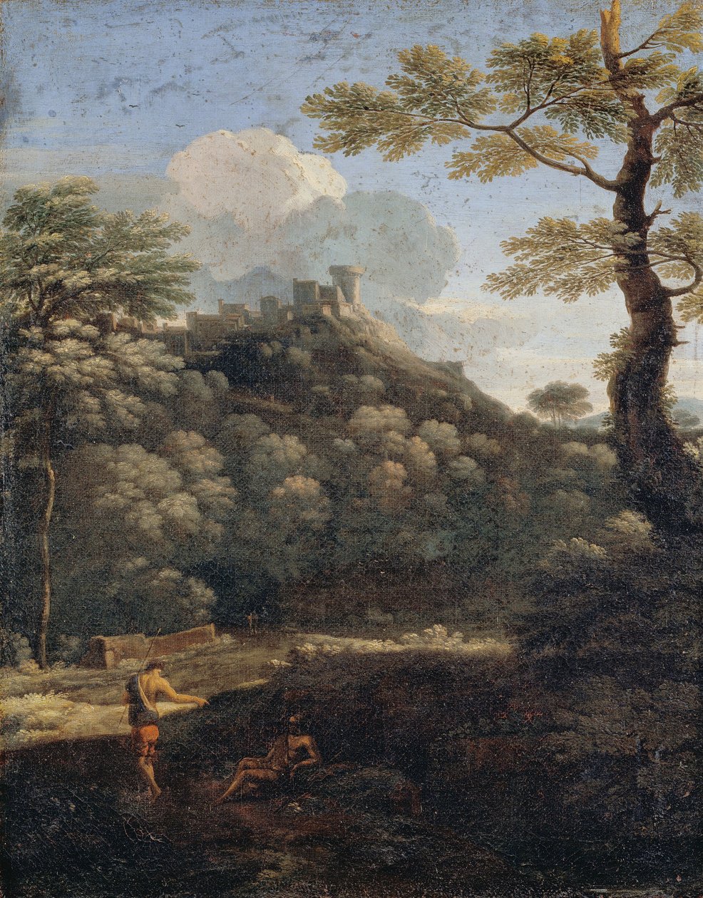 Un castello in un bosco da Gaspard Poussin Dughet