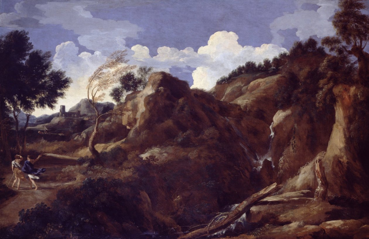 Paesaggio montuoso con tempesta in arrivo da Gaspard Poussin Dughet