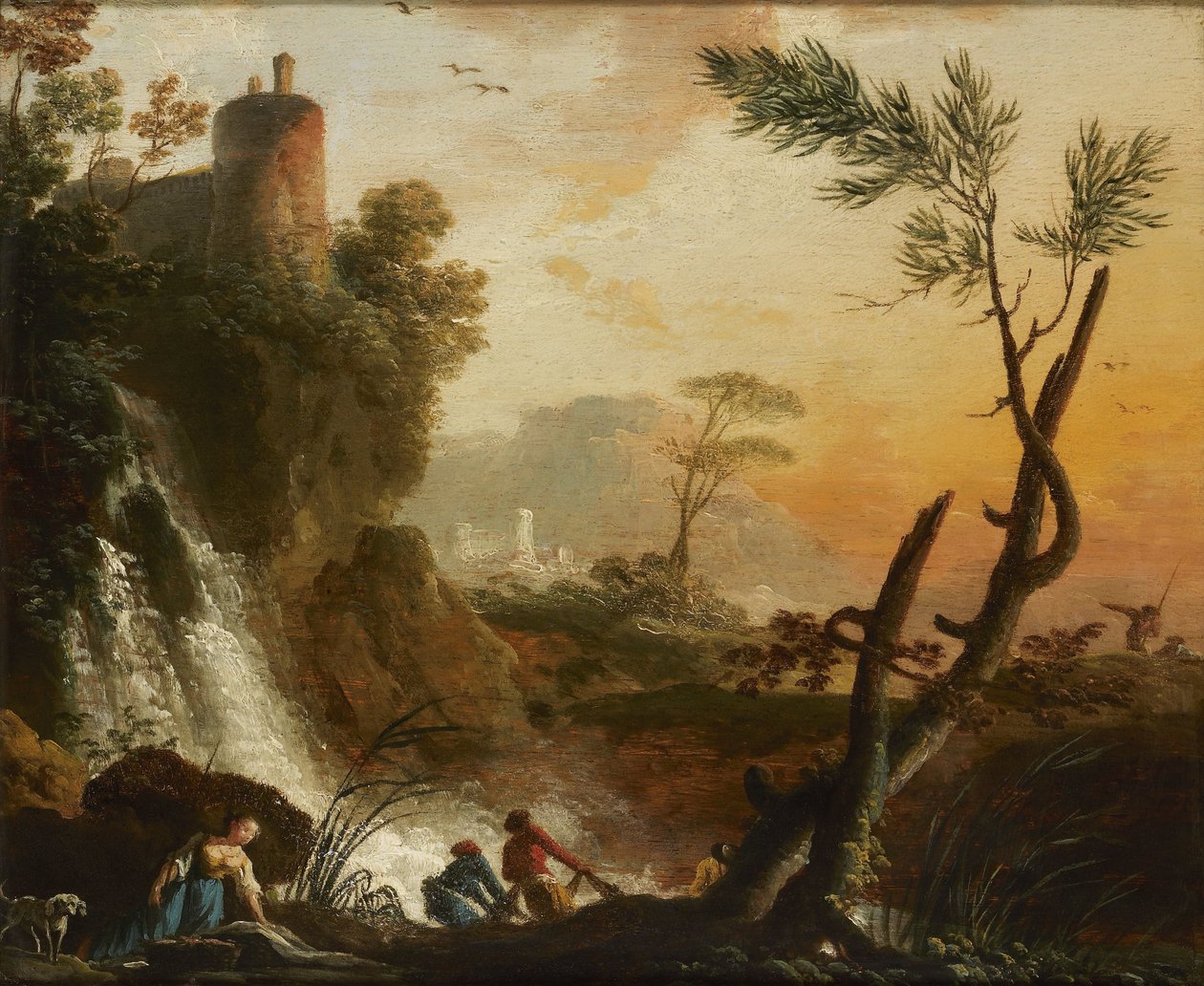 Paesaggio con rovine da Gaspard Jean Lacroix
