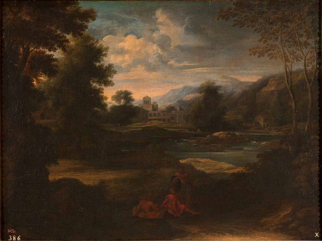 Dughet - Paesaggio con tre figure, 1648 - 1650 da Gaspard Dughet
