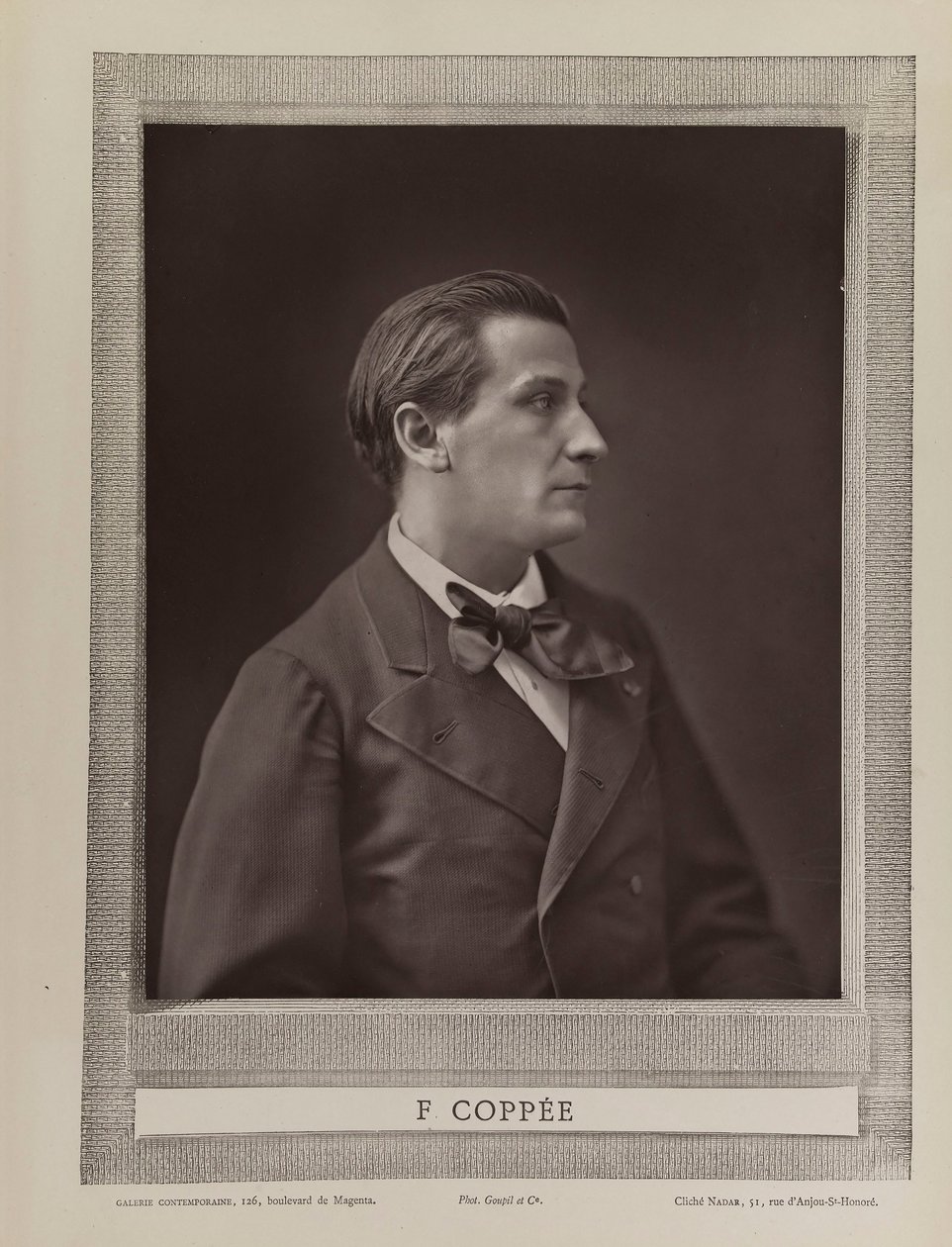 Ritratto del poeta François Coppée 1842-1908, c. 1875 da Gaspard Félix Nadar
